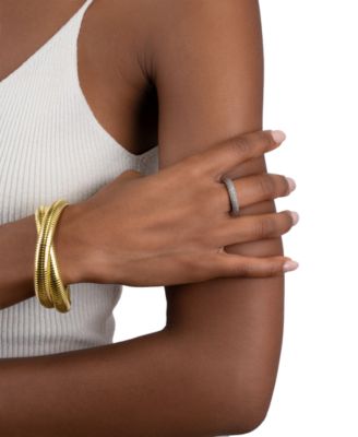 Pav&eacute; Crystal Eternity Rounded Band Ring