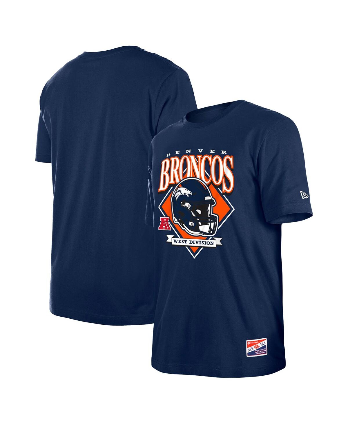 New Era Men's  Navy Denver Broncos Team Logo T-shirt
