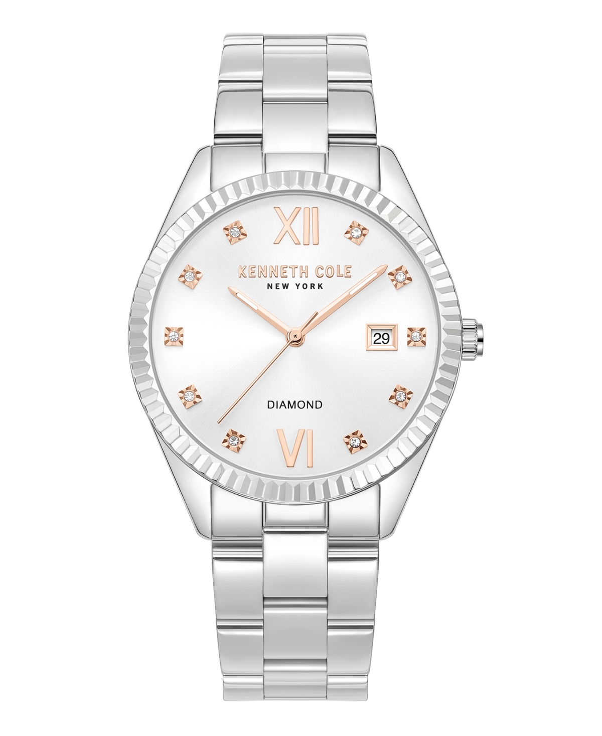Women's Quartz Silver-Tone Stainless Steel Watch 36mm - Silver
