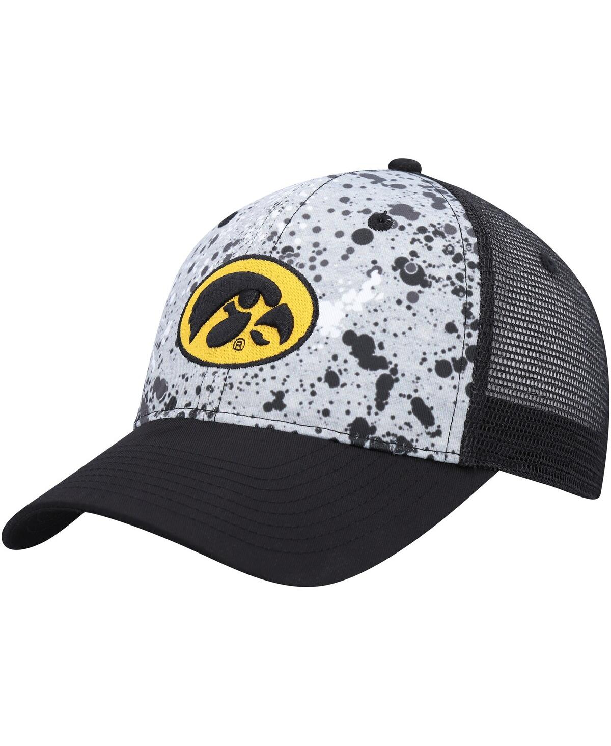 Shop Colosseum Men's  Gray, Black Iowa Hawkeyes Love Fern Trucker Snapback Hat In Gray,black