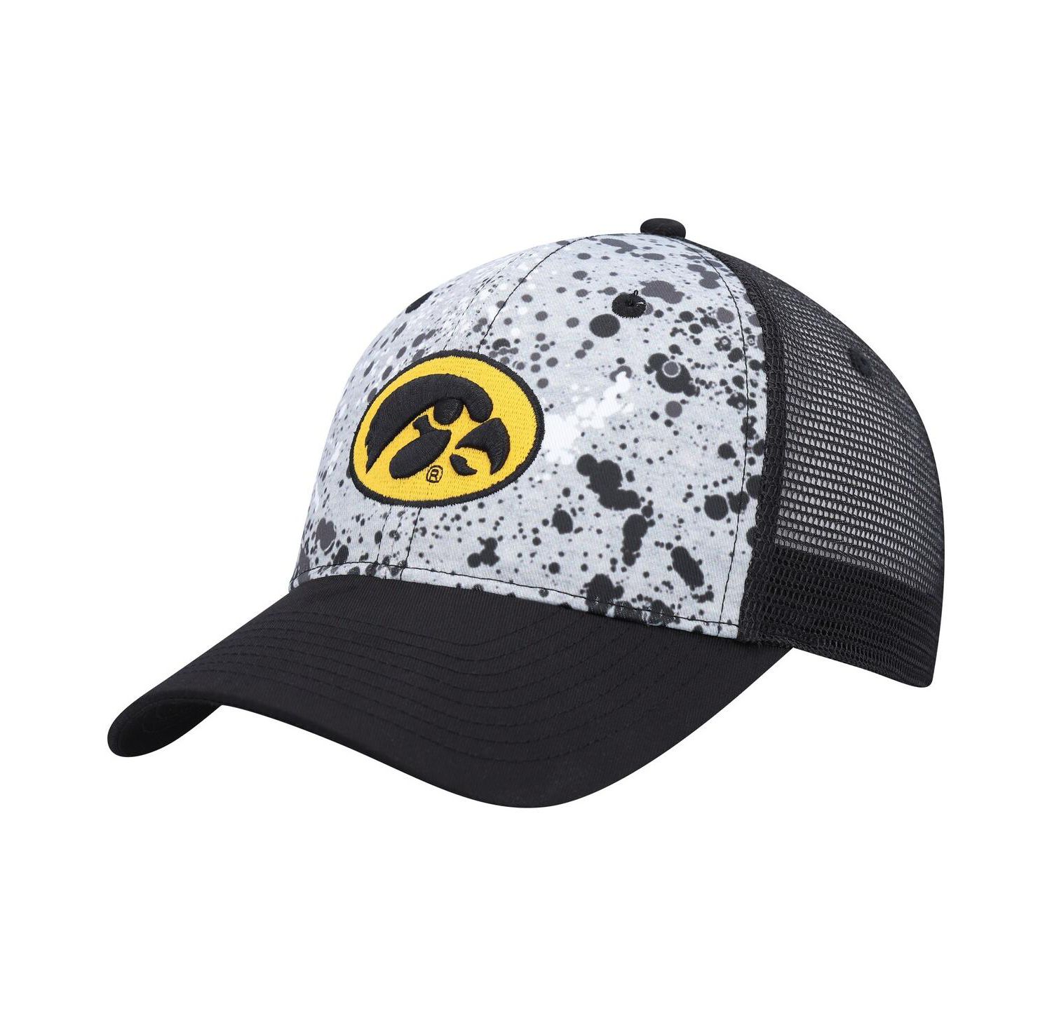 Men's Gray, Black Iowa Hawkeyes Love Fern Trucker Snapback Hat