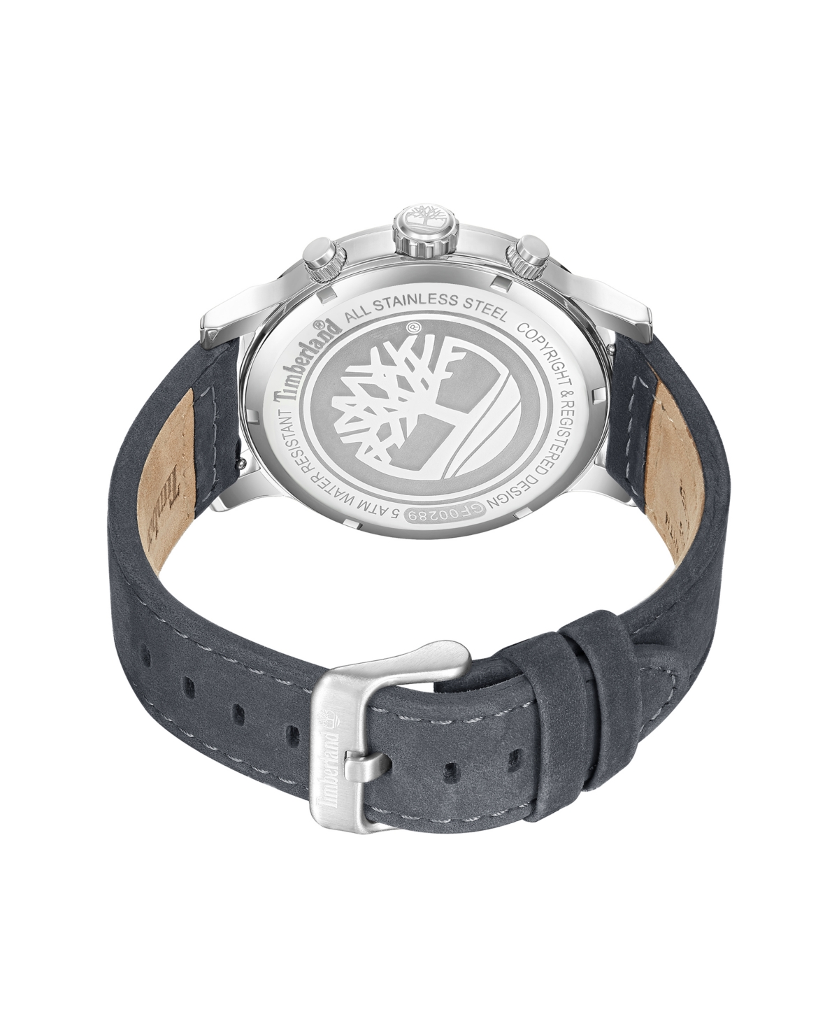 Shop Timberland Men's Quartz Pancher Gray Genuine Leather Strap Watch, 46mm