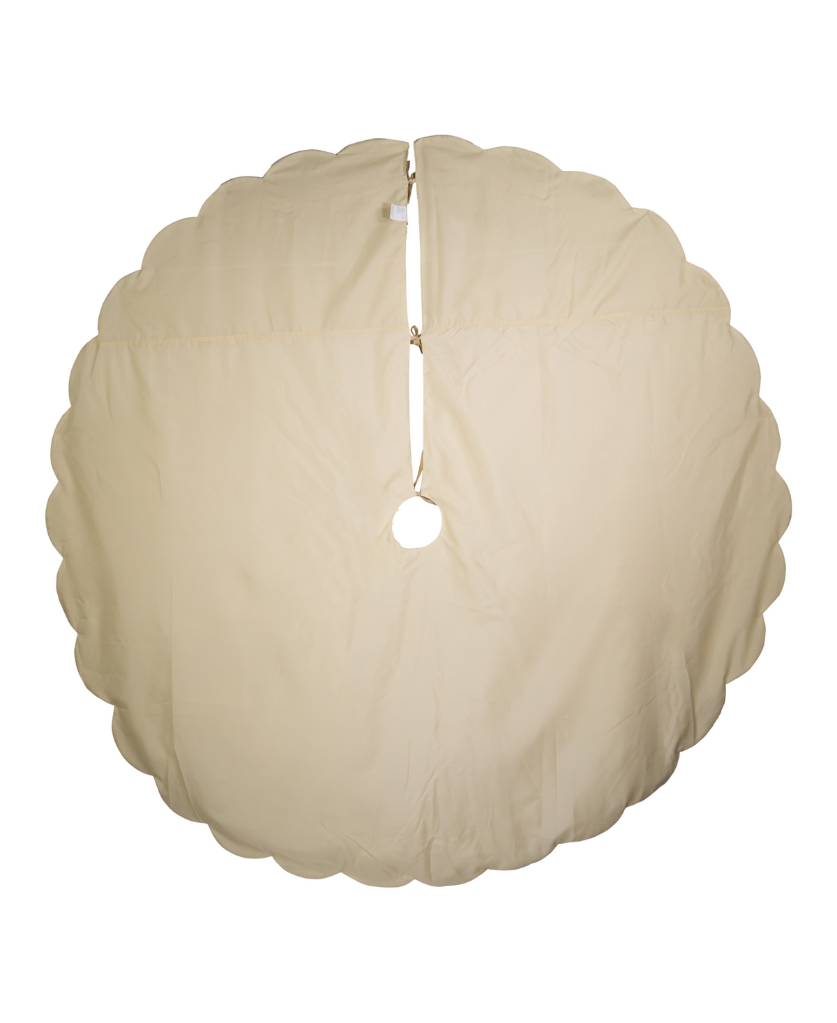 Kurt Adler 72" Gold-tone With Sequins Scalloped Embroidered Tree Skirt In Gold