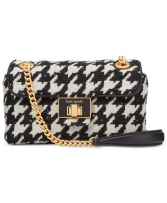 kate spade new york - Evelyn Sequin Houndstooth Fabric Mini Crossbody