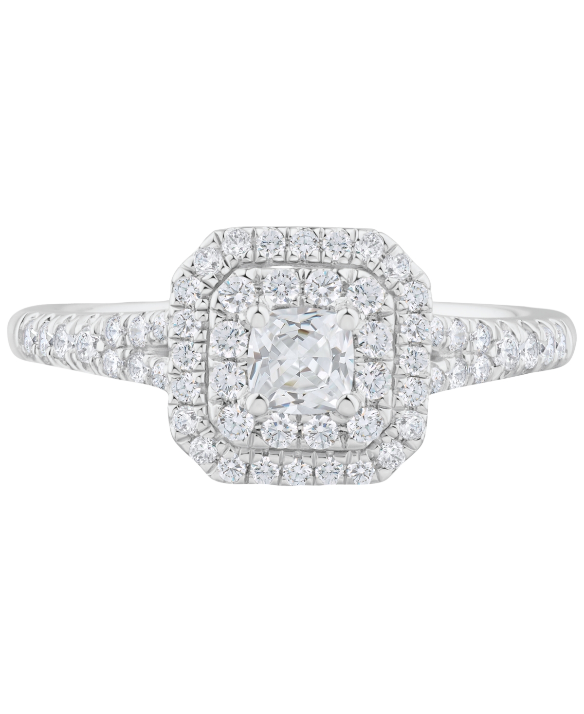 Diamond Double Halo Engagement Ring (5/8 ct. t.w.) in 14k- White Gold