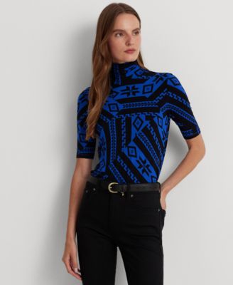 Lauren Ralph Lauren - Women's Fair Isle Stretch Jersey Turtleneck