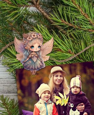 Holiday Wooden Clip-On Ornaments Colorful Fairies Set of 6 G. DeBrekht