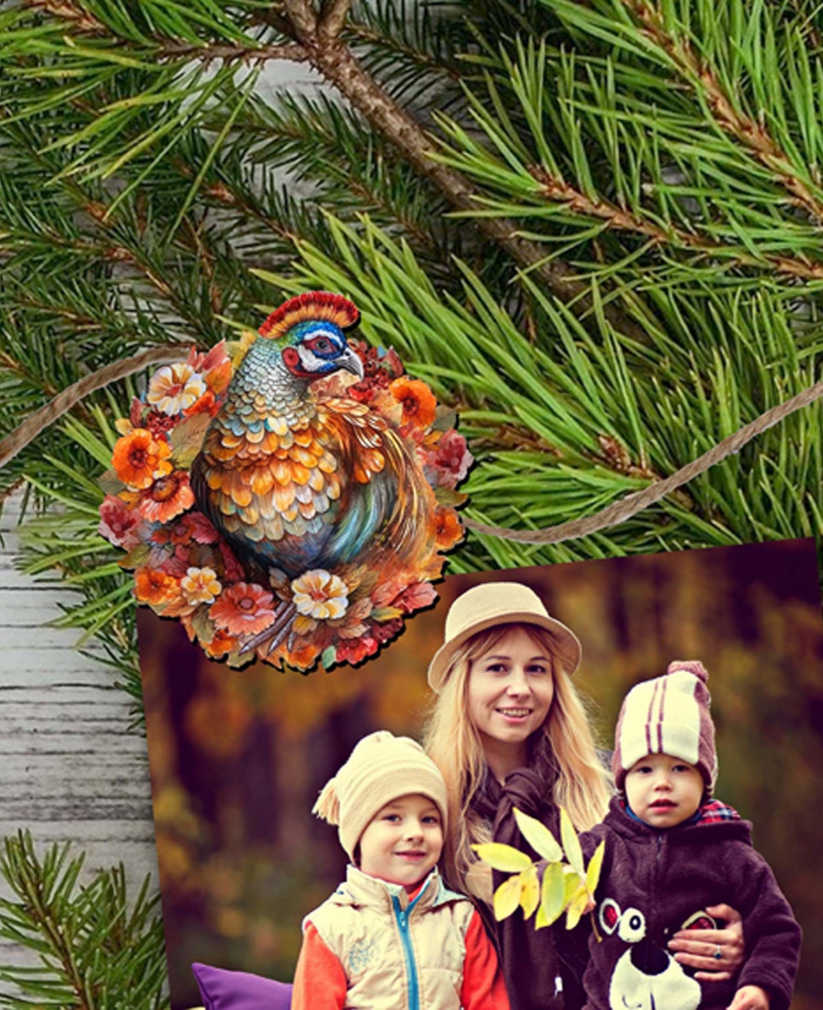 Designocracy Holiday Wooden Clip-on Ornaments Happy Thanksgiving Set Of 6 G. Debrekht In Multi Color