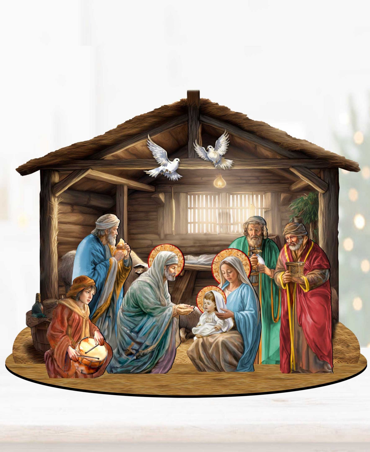 Designocracy Nativity Scene Village 12" Christmas Nativity Mantel Decor G. Debrekht In Multi Color
