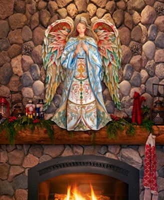 Elegant Angel of Hope Christmas Wooden Door Decor Door Hanger G. DeBrekht