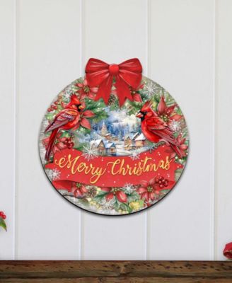 Merry Christmas Wooden Door Decor Welcome Sign Hanging Decoration G. DeBrekht