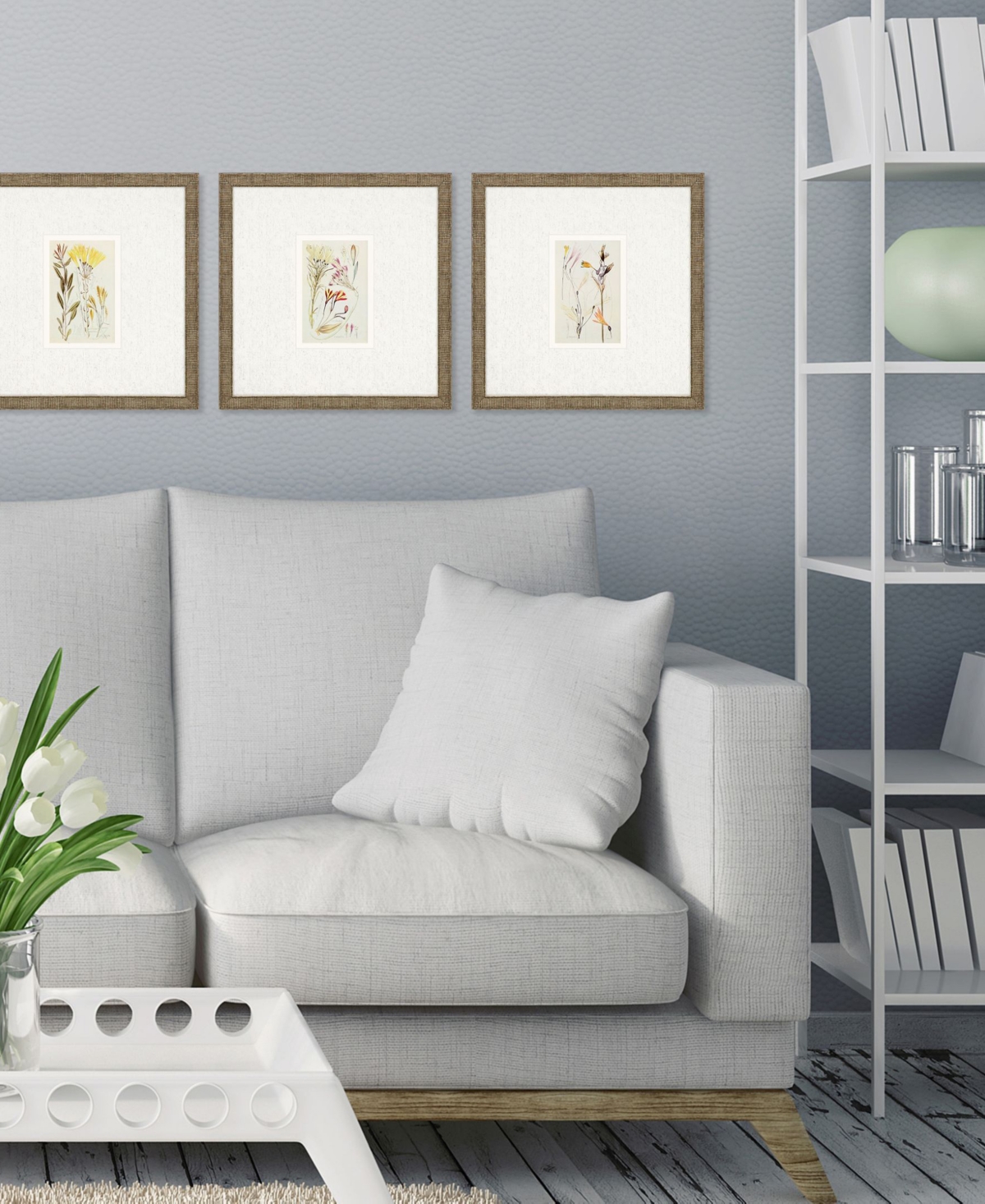 Paragon Picture Gallery Antique-like Botanical Ii Framed Art, Set Of 3 In Green