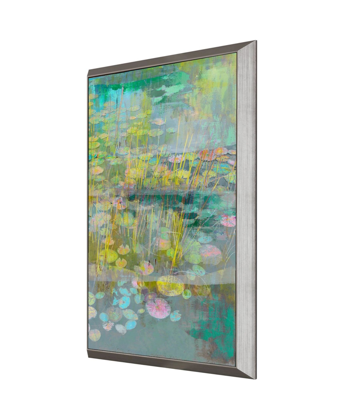 Shop Paragon Picture Gallery Reeds And Lilies Ii Framed Art In Turquoise