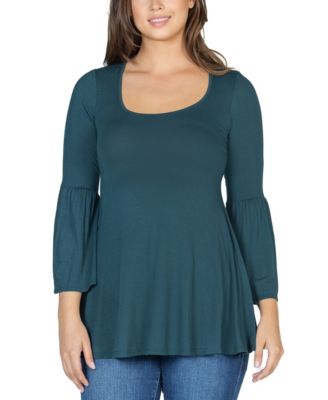 Women's Bell Sleeve Flared Tunic Top