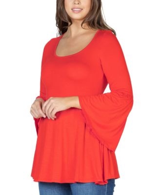 Women's Bell Sleeve Flared Tunic Top