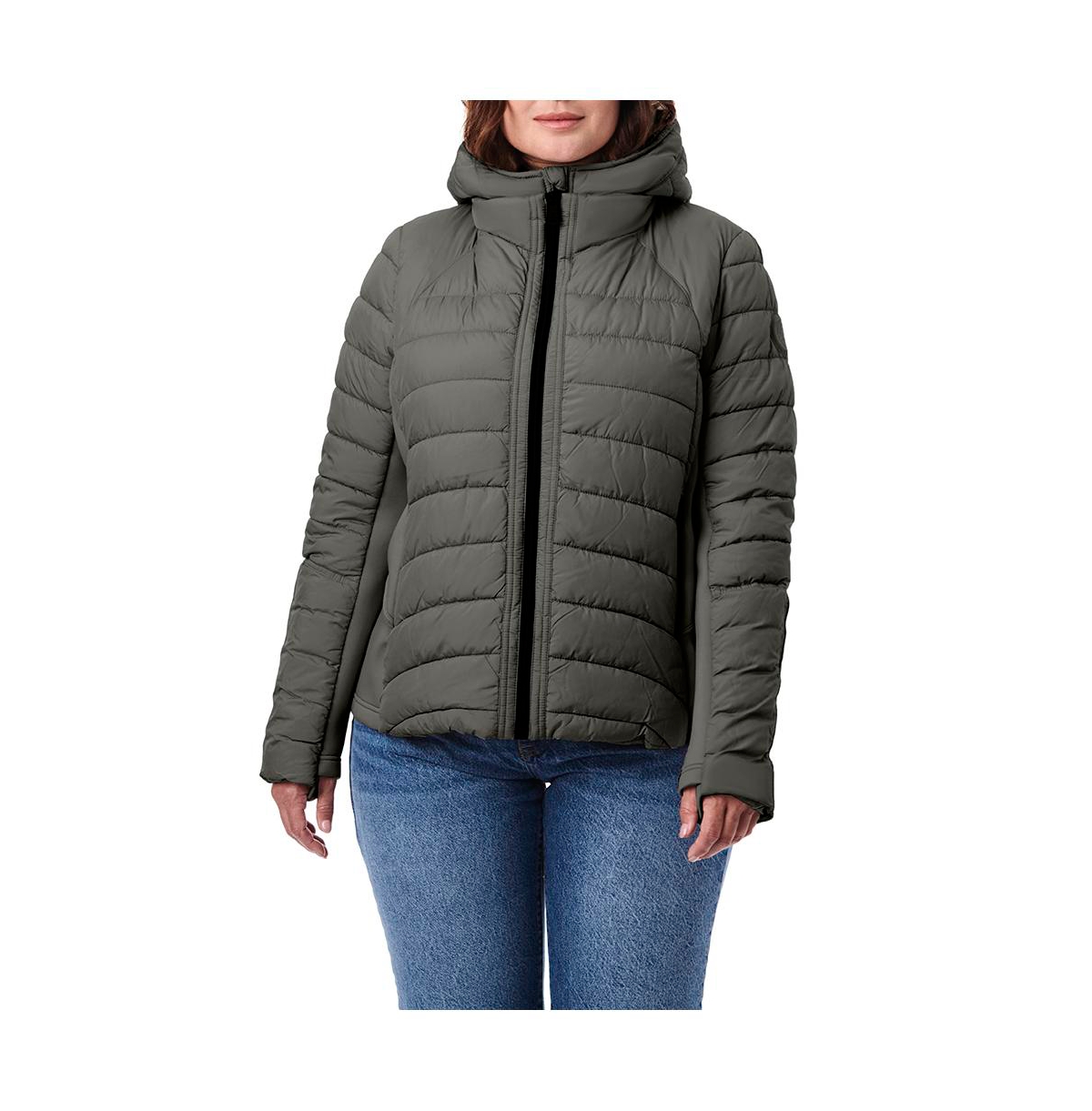 Bernardo Women s Plus Size Active Packable Jacket with Neoprene Opal grey Smart Closet