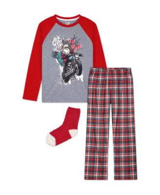 Max Olivia Big Boys 2 Pack Pajama Set with Socks 3 Pieces Macy s