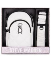 Andiamo Steve Madden Rainbow Logo Black Wheeled Duffel - Macy's