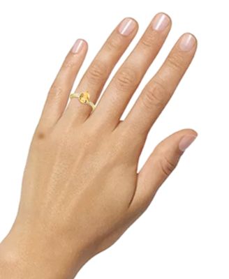 Amethyst (1-1/3 ct. t.w.) & Lab-Grown White Sapphire (1/10 ct. t.w.) Pear Swirl Ring in 14k Gold-Plated Sterling Silver (Also in Additional Gemstones)