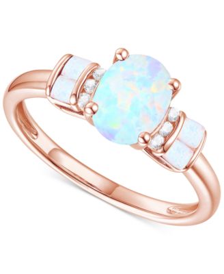 Macy's - Amethyst (1-1/2 ct. t.w.) & Lab-Grown White Sapphire (1/20 ct. t.w.) Statement Ring in 14k Gold-Plated Sterling Silver (Also in Additional Gemstones)