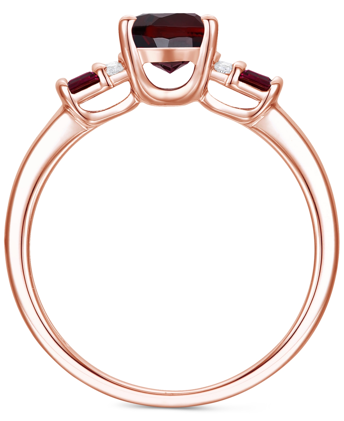 Amethyst (1-1/2 ct. t.w.) & Lab-Grown White Sapphire (1/20 ct. t.w.) Statement Ring in 14k Gold-Plated Sterling Silver (Also in Additional Gemstones)