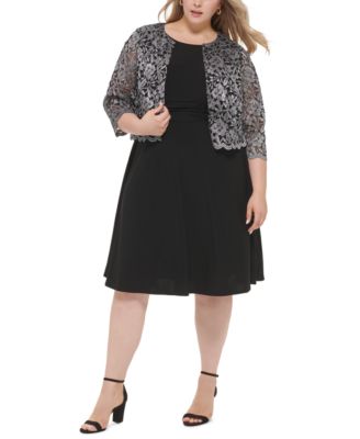 Macy's plus size jacket dresses best sale