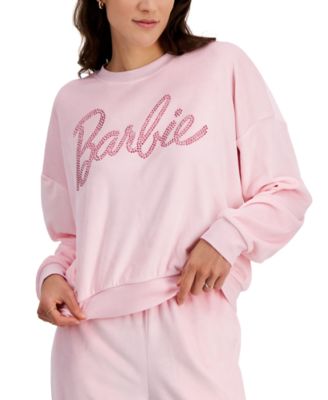 Grayson Threads, The Label - Juniors' Barbie Rhinestone Velour Sweatshirt