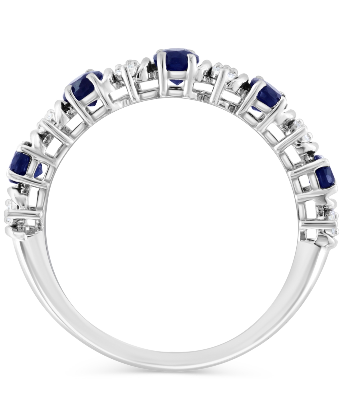 Effy Emerald (1-1/20 ct. t.w.) & Diamond (1/20 ct. t.w.) Ring in Sterling Silver (Also in Ruby & - Sapphire