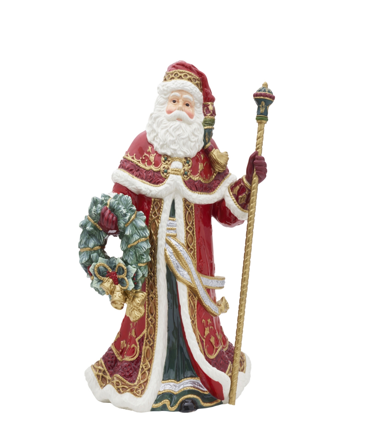 Fitz and Floyd Noel Holiday Grand Santa Figurine, 19.25-in
