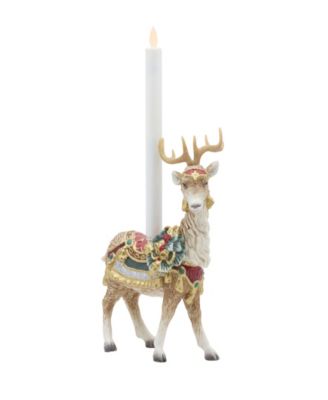 Noel Holiday Standing Deer Candle Holder, 10.25-in