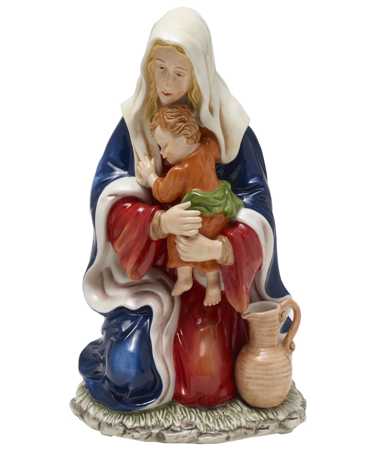 Fitz And Floyd Madonna And Child Figurine, 9.25-inch In Red