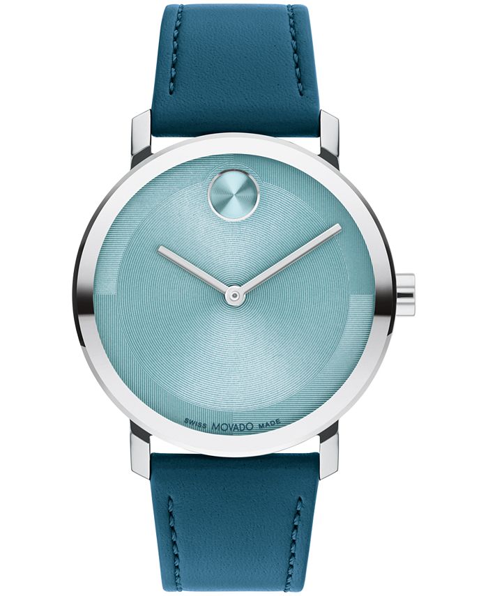 Movado Men s Bold Evolution 2.0 Swiss Quartz Blue Leather Watch