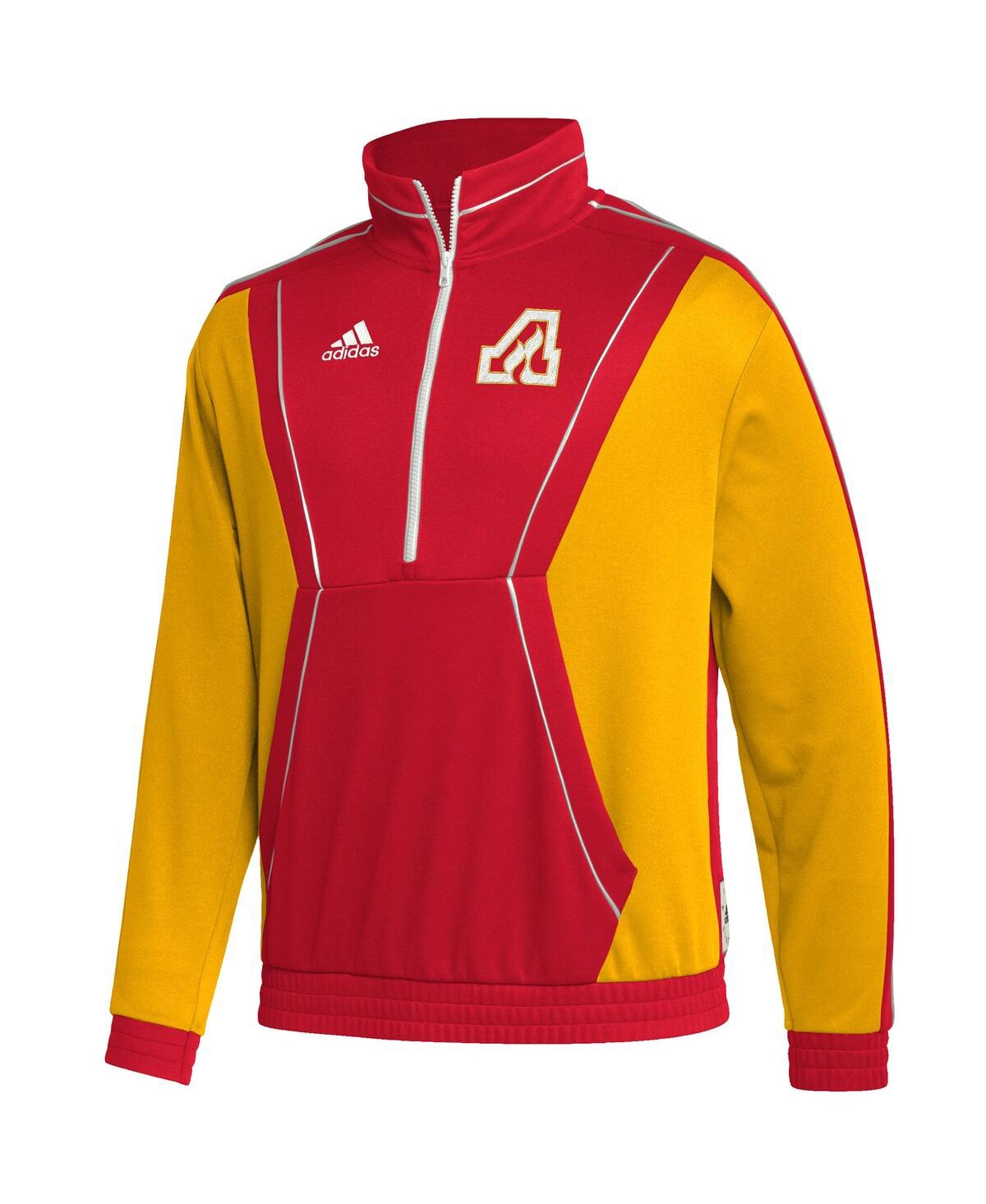 Shop Adidas Originals Men's Adidas Red Atlanta Flames Team Classics Half-zip Jacket