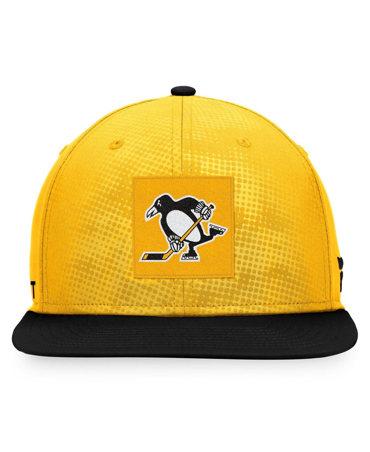 Fanatics Branded Gold/black Pittsburgh Penguins Authentic Pro Alternate Logo Snapback Hat In Gold,black