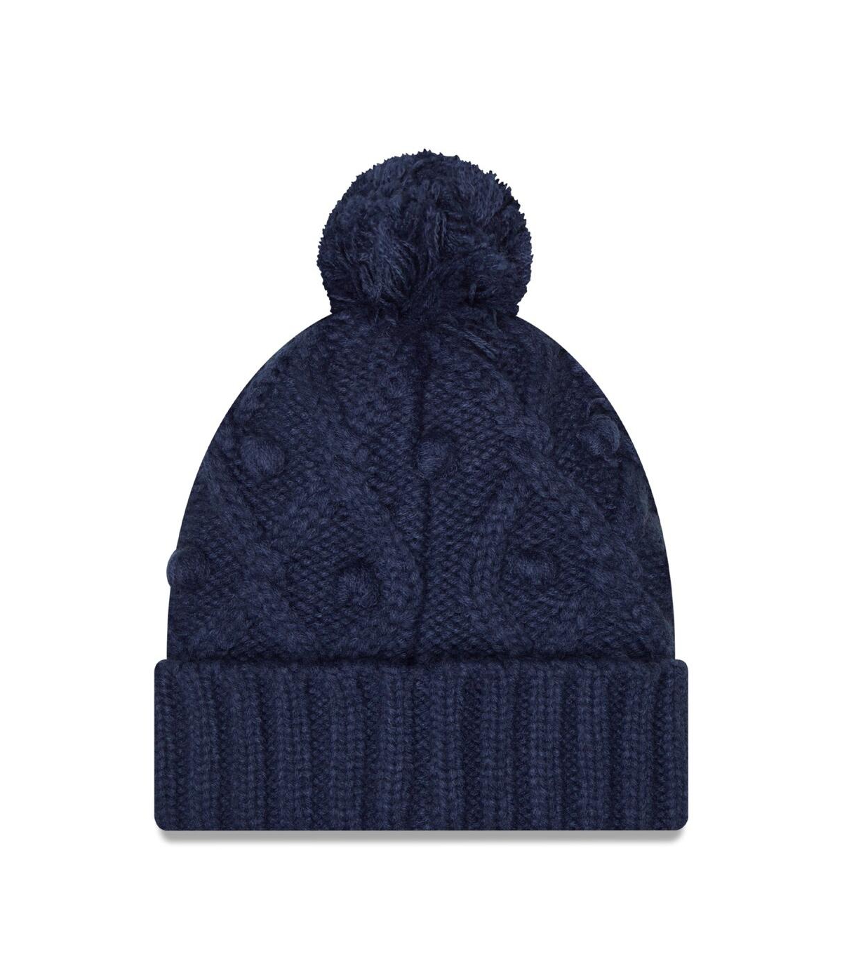 Shop New Era Women's  College Navy Seattle Seahawks Toasty Cuffed Knit Hat With Pom