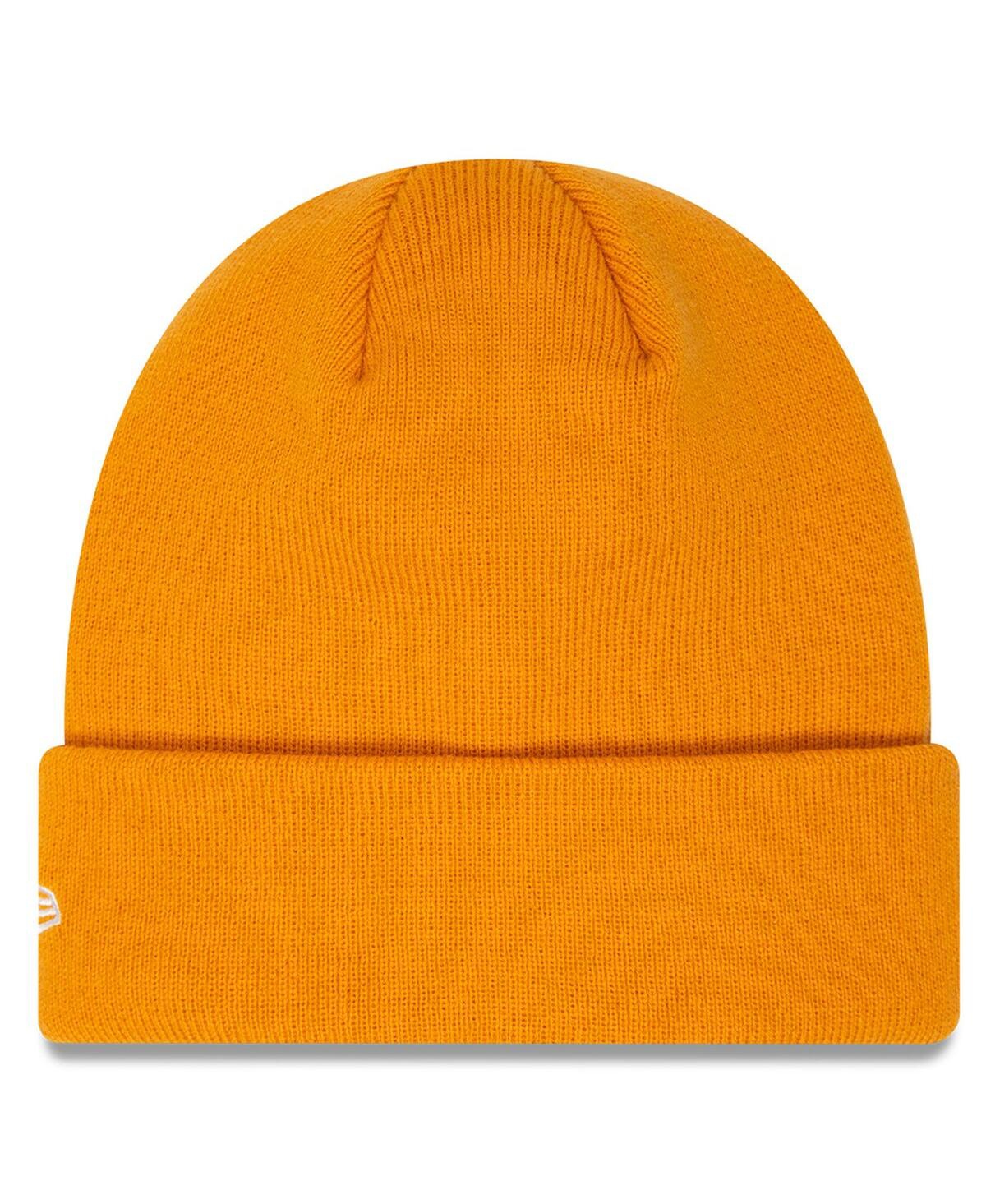 Shop New Era Men's  Orange Chelsea Team Cuffed Knit Hat