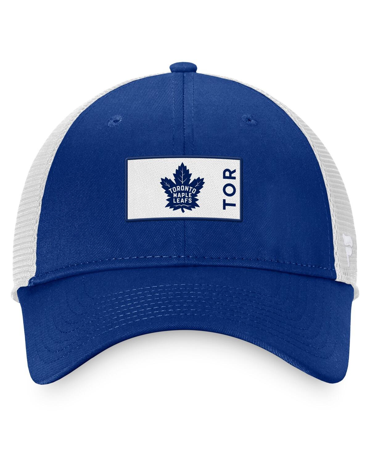 Fanatics Branded Blue Toronto Maple Leafs Authentic Pro Rink Trucker Snapback Hat In Blue