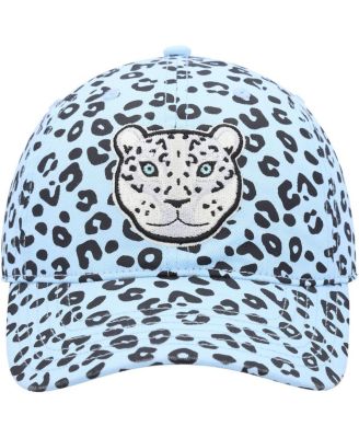 Men's Light Blue Snow Leopard Dad Adjustable Hat