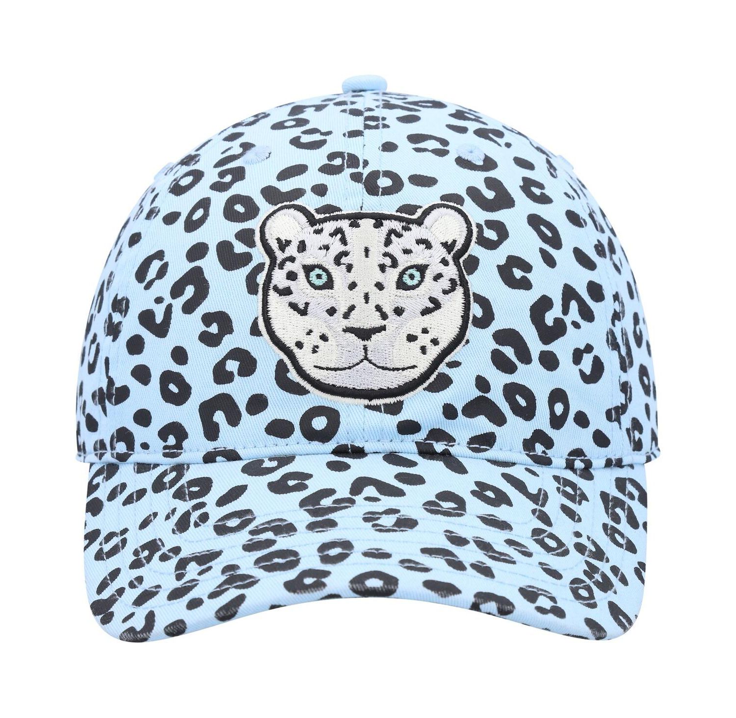 Men's Light Blue Snow Leopard Dad Adjustable Hat
