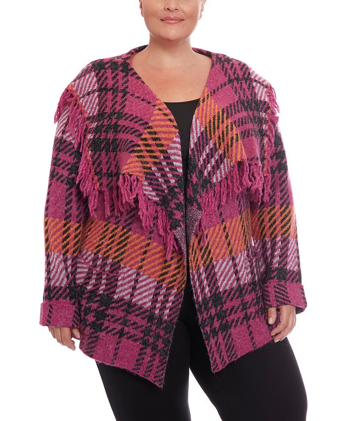 Joseph A Plus Size Fringed Sweater with Belt Macy's