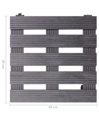 Plant Trolleys 2 pcs Gray 11.8"x11.8"x3" WPC