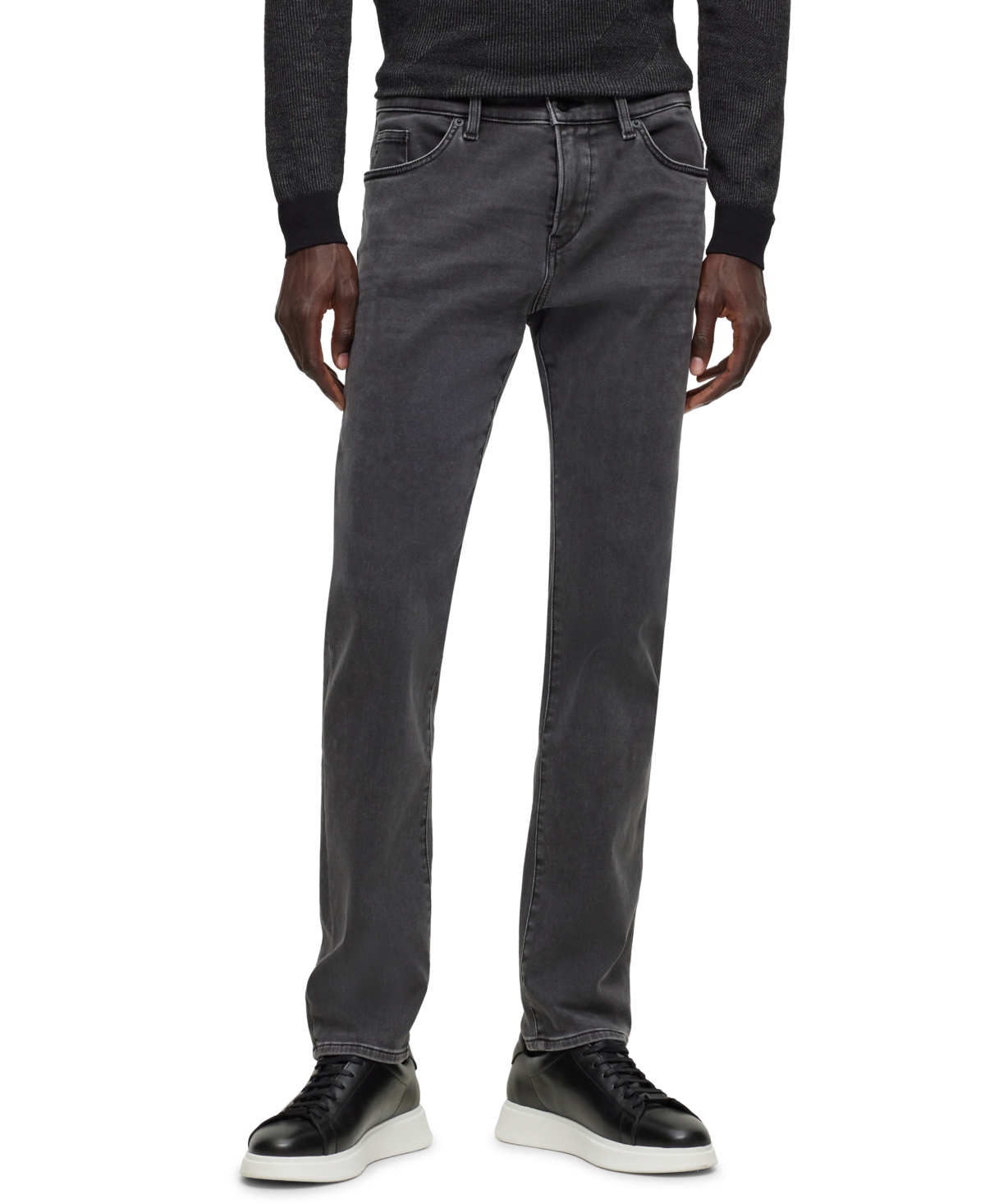 Hugo Boss Boss By  Men's Stretch Denim Slim-fit Jeans In Silver
