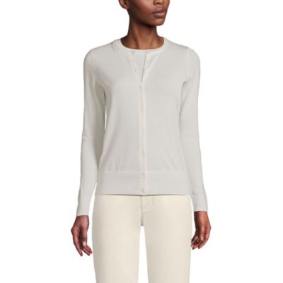 Women's Fine Gauge Cotton Cardigan Sweater