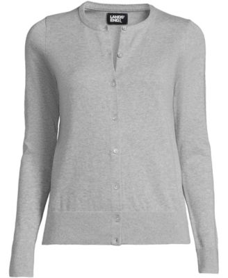 Women's Fine Gauge Cotton Cardigan Sweater
