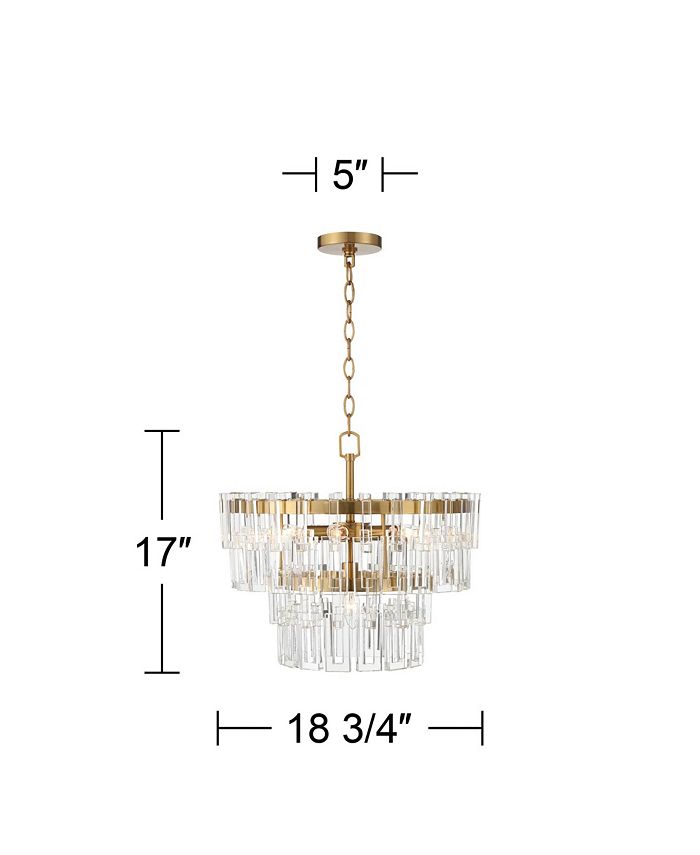 Vienna Full Spectrum Luxem Burnished Brass Crystal Chandelier 18 3/4 ...
