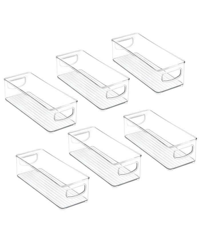 mDesign Small Plastic Office Storage Container Bin with Handles 10 x