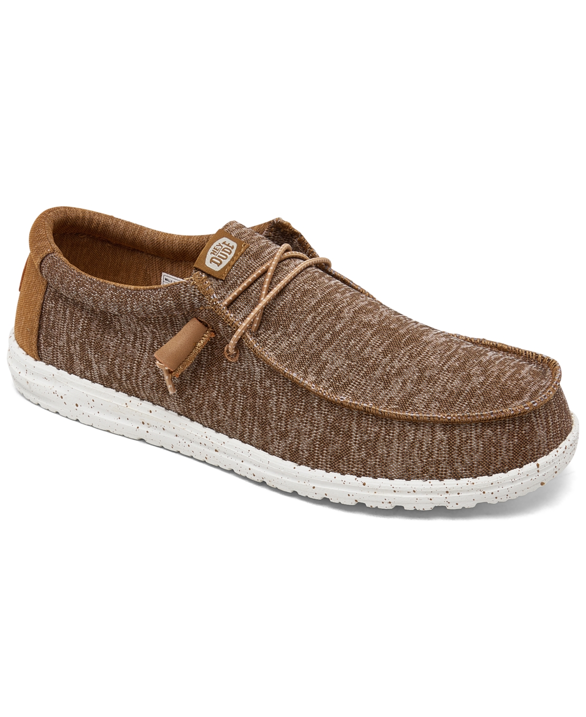 Men's Wally Sport Knit Casual Moccasin Sneakers from Finish Line - Walnut