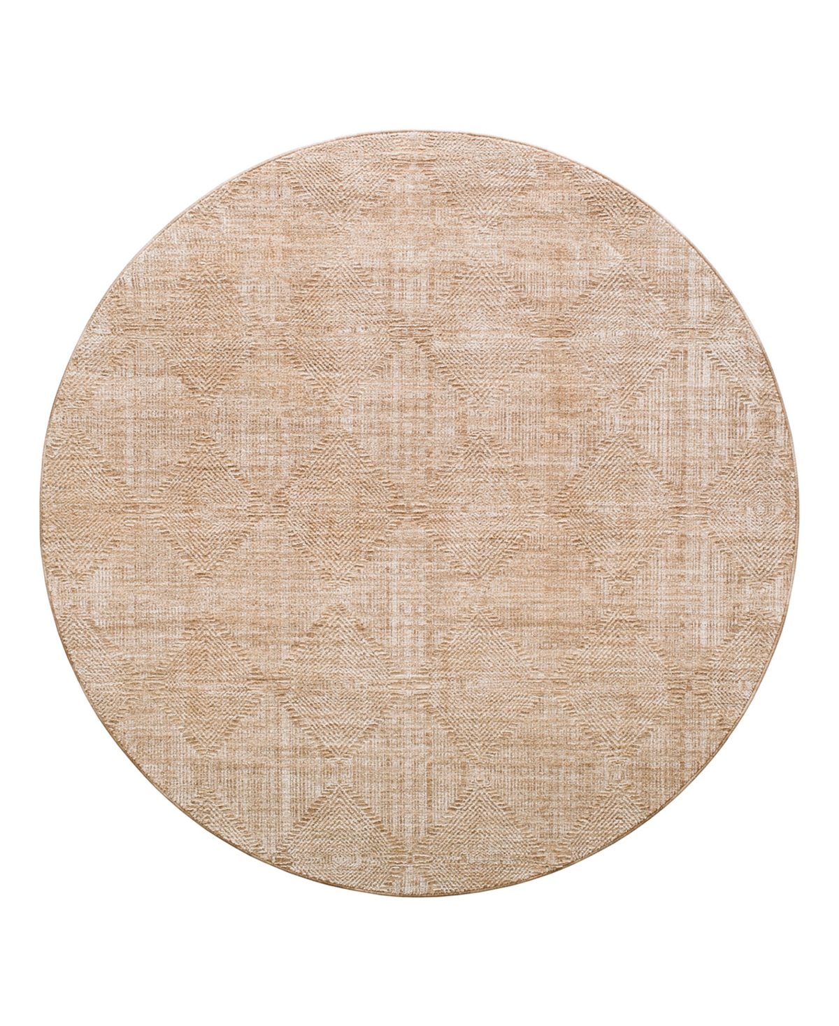 Surya Masterpiece High-Low Mpc-2312 7'10in x 7'10in Round Area Rug - Tan