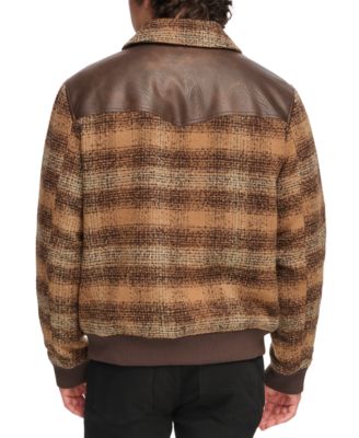 Men's Plaid Bomber Jacket
