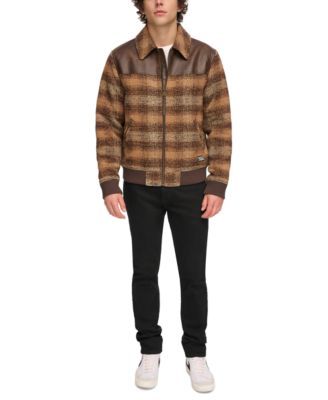 Men's Plaid Bomber Jacket